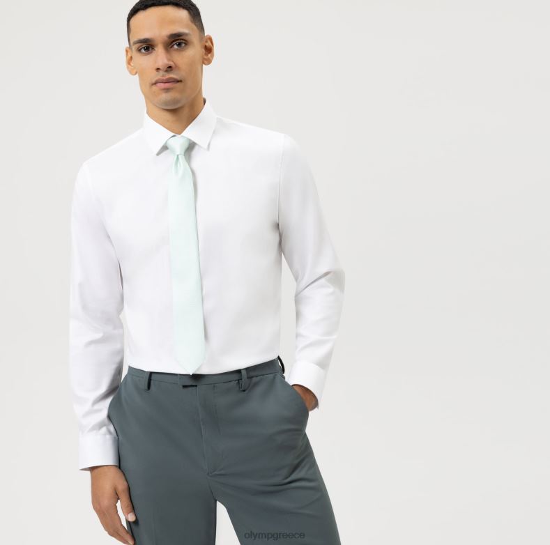 OLYMP γραβάτα λεπτή 6,5 εκ., πράσινη κρυστάλλινη H240R2475 αξεσουάρ