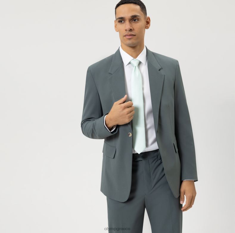 OLYMP γραβάτα λεπτή 6,5 εκ., πράσινη κρυστάλλινη H240R2475 αξεσουάρ