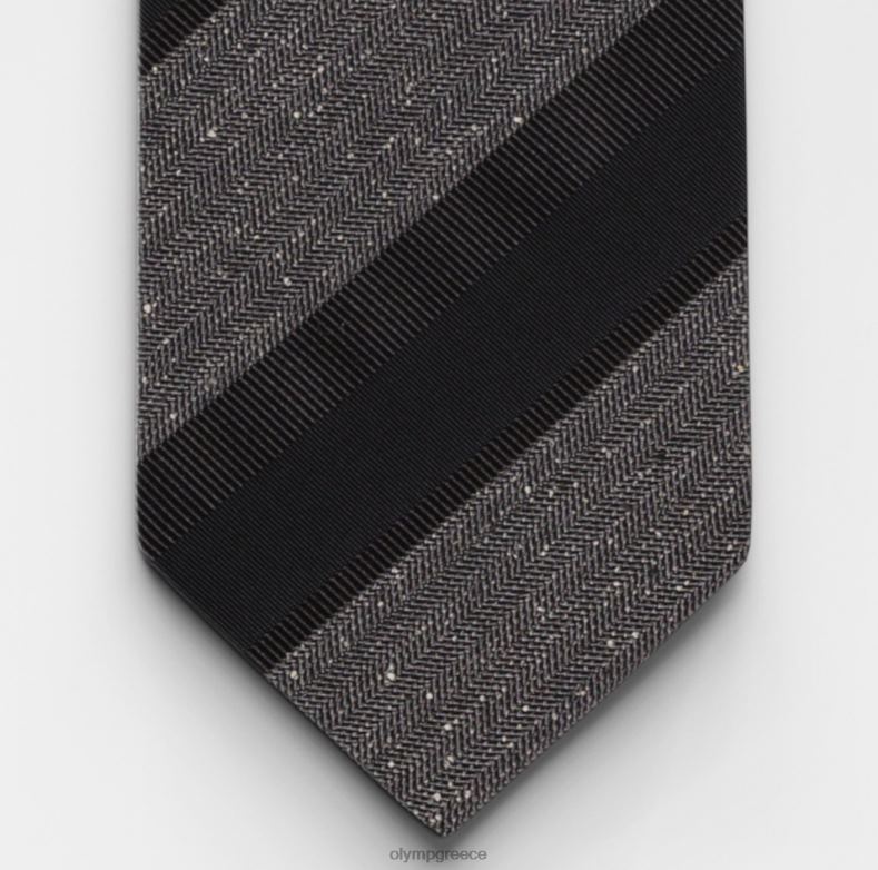 OLYMP γραβάτα κανονική 7 εκ., μαύρη H240R2402 αξεσουάρ