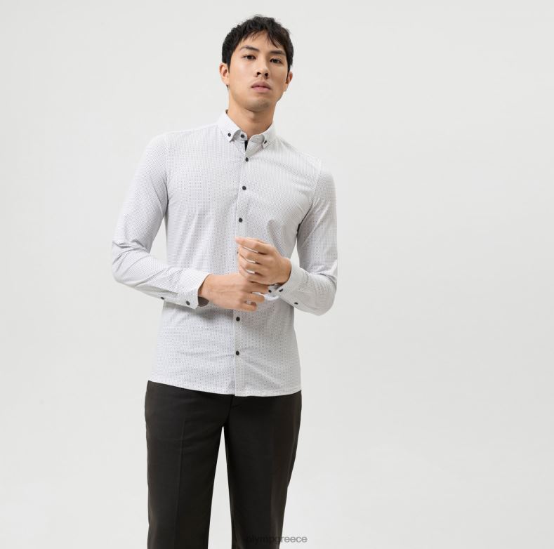 OLYMP όχι. six 24/seven super slim, επαγγελματικό πουκάμισο, μακρύ μανίκι πολύ μακρύ, με κουμπιά, μαύρο H240R331 είδη ένδυσης