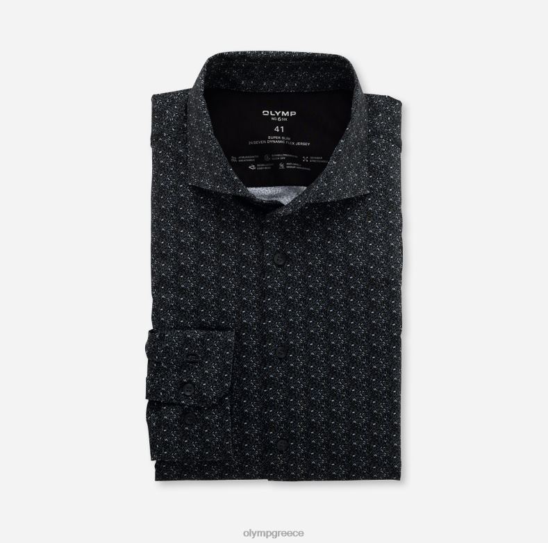 OLYMP όχι. six 24/seven super slim, business shirt, kent, anthracite H240R238 είδη ένδυσης