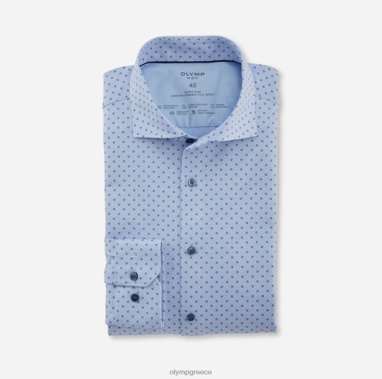 OLYMP όχι. six 24/seven super slim, business shirt, kent, bleu H240R142 είδη ένδυσης