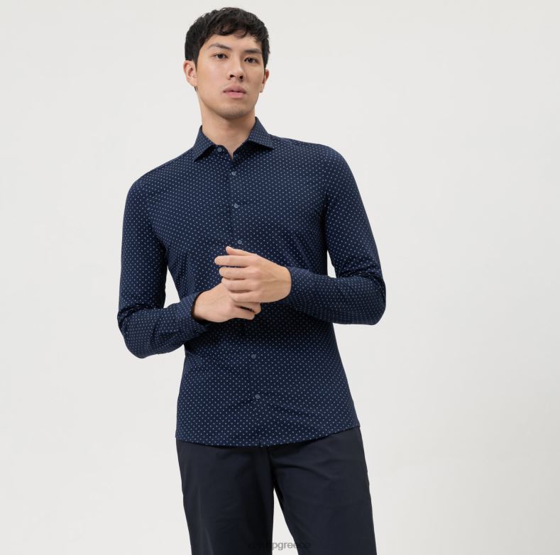 OLYMP όχι. six 24/seven super slim, business shirt, kent, marine H240R163 είδη ένδυσης