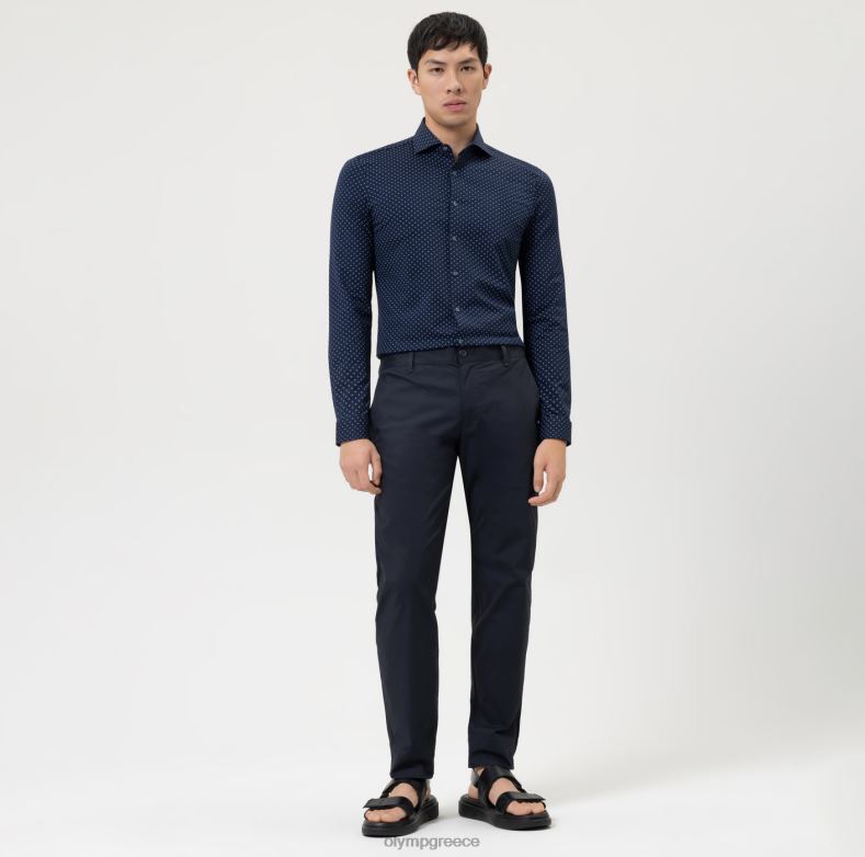 OLYMP όχι. six 24/seven super slim, business shirt, kent, marine H240R163 είδη ένδυσης