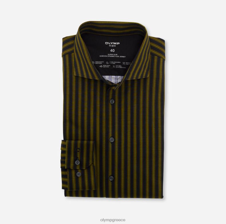 OLYMP όχι. six 24/seven super slim, business shirt, kent, olive H240R206 είδη ένδυσης