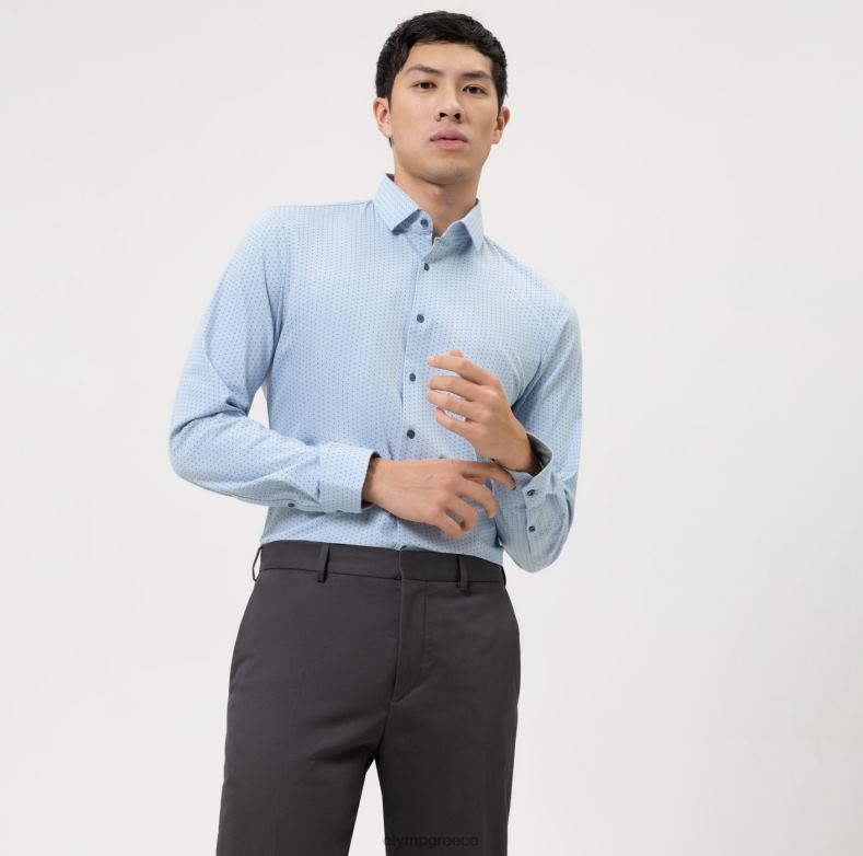 OLYMP όχι. six 24/seven super slim, business shirt, modern kent, bleu H240R24 είδη ένδυσης
