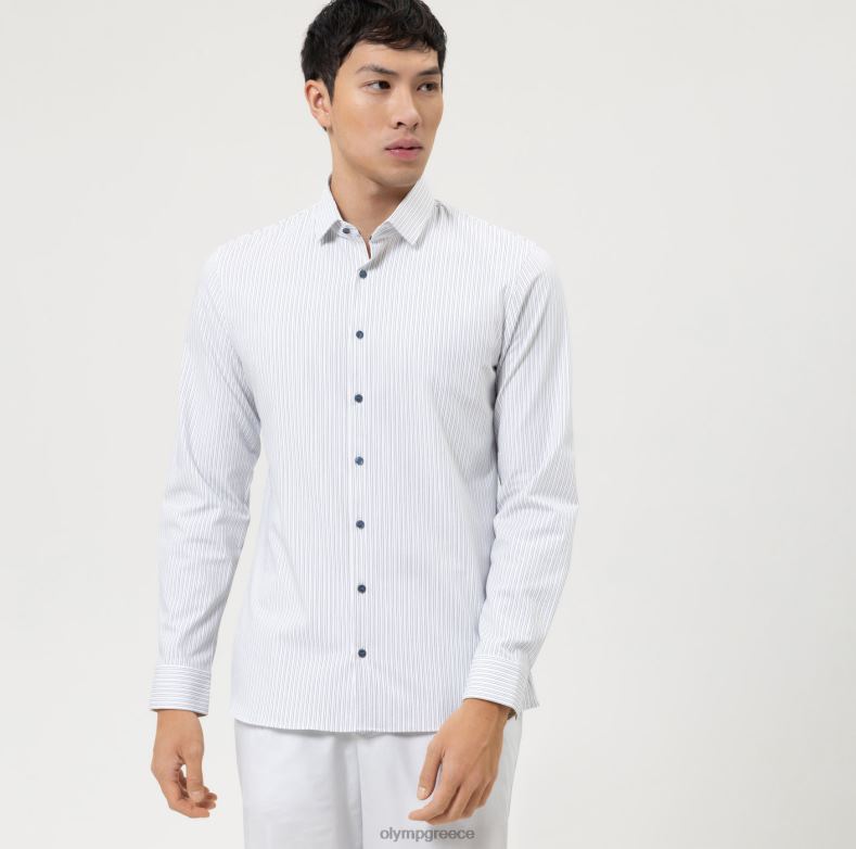 OLYMP όχι. six 24/seven super slim, business shirt, modern kent, marine H240R151 είδη ένδυσης