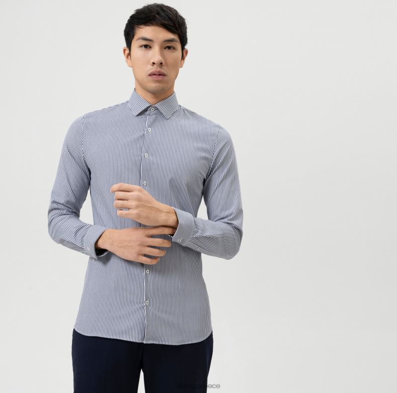 OLYMP όχι. six 24/seven super slim, business shirt, modern kent, marine H240R274 είδη ένδυσης