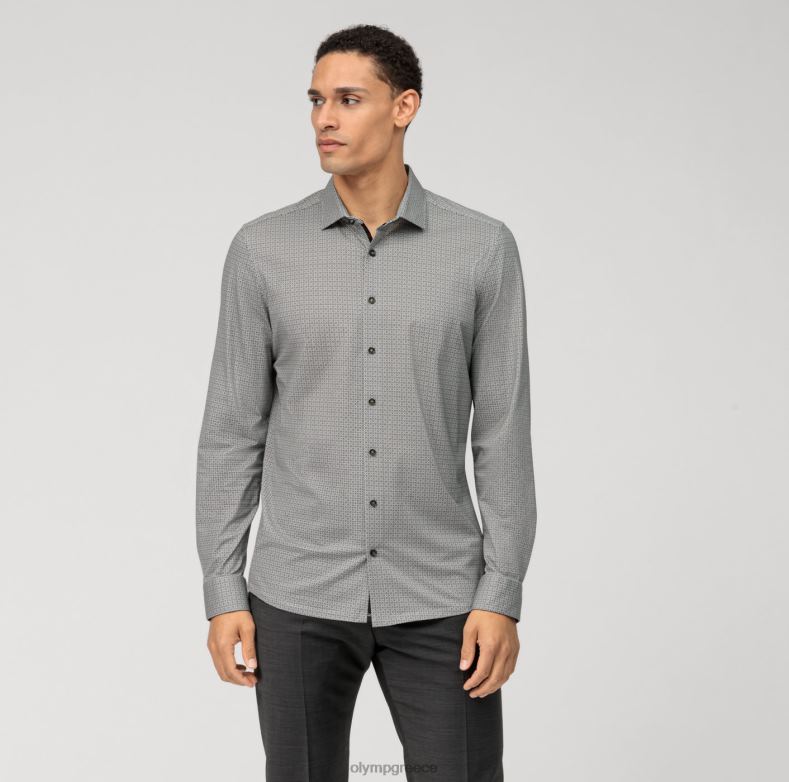 OLYMP όχι. six 24/seven super slim, business shirt, modern kent, olive H240R129 είδη ένδυσης