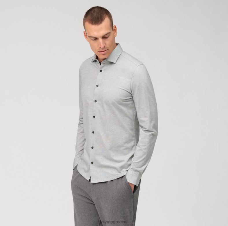 OLYMP όχι. six 24/seven super slim, business shirt, modern kent, olive H240R71 είδη ένδυσης
