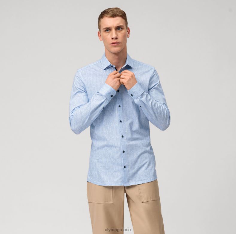 OLYMP όχι. six 24/seven super slim, business shirt, modern kent, royal H240R161 είδη ένδυσης