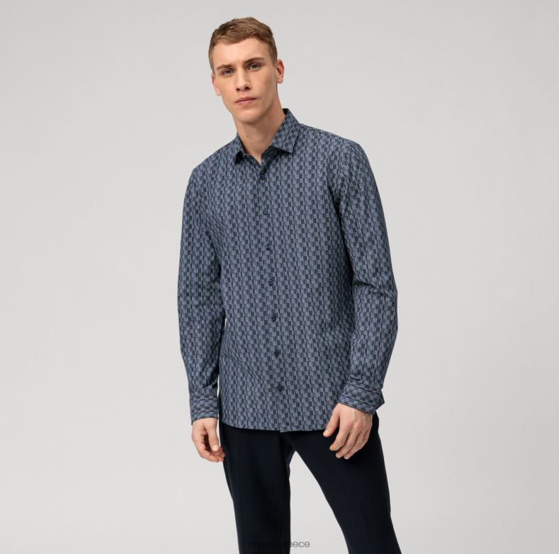 OLYMP όχι. six 24/seven super slim, business shirt, modern kent, taupe H240R35 είδη ένδυσης