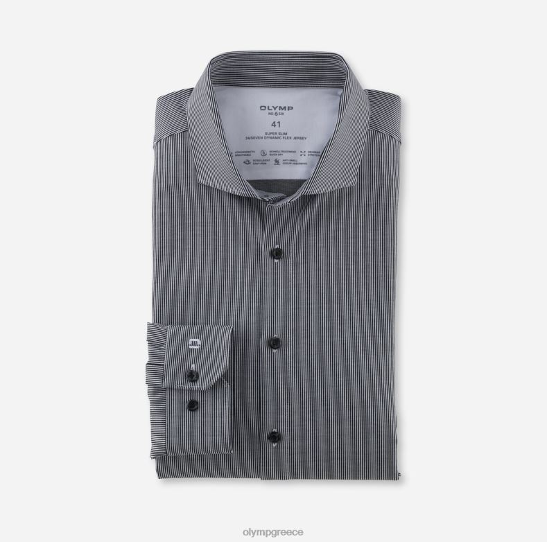 OLYMP όχι. six 24/seven super slim, επαγγελματικό πουκάμισο, cutaway, μαύρο H240R118 είδη ένδυσης