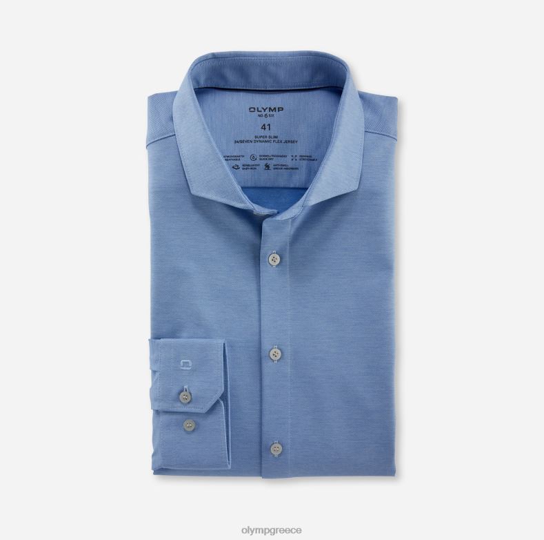 OLYMP όχι. six 24/seven super slim, επαγγελματικό πουκάμισο, cutaway, μπλε H240R226 είδη ένδυσης