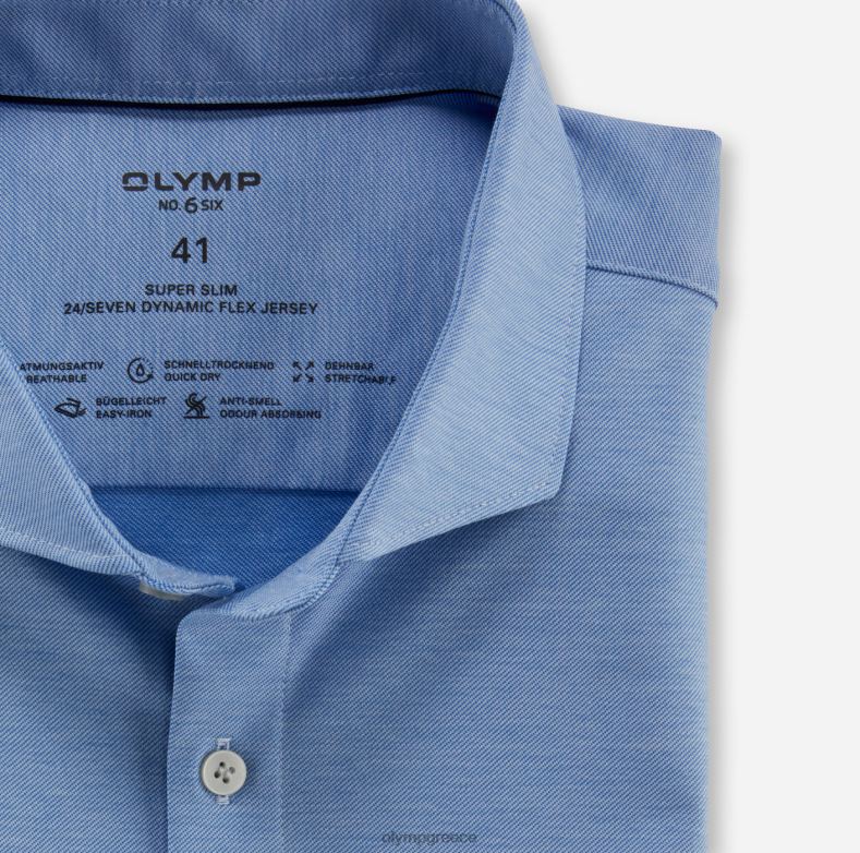 OLYMP όχι. six 24/seven super slim, επαγγελματικό πουκάμισο, μακρύ μανίκι πολύ μακρύ, cutaway, μπλε H240R318 είδη ένδυσης