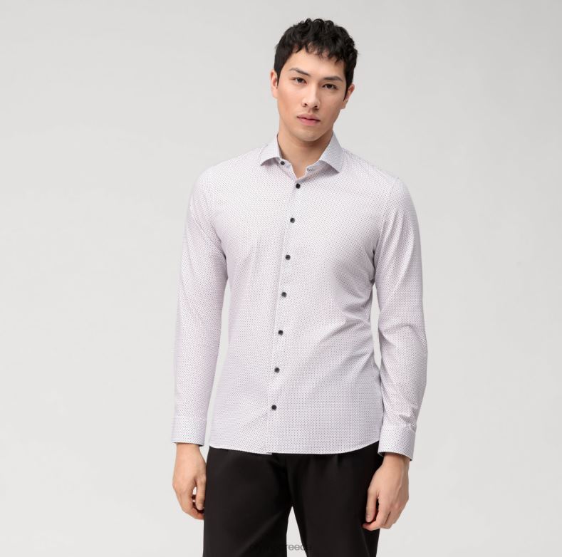 OLYMP όχι. six 24/seven super slim, επαγγελματικό πουκάμισο, kent, μοβ H240R123 είδη ένδυσης