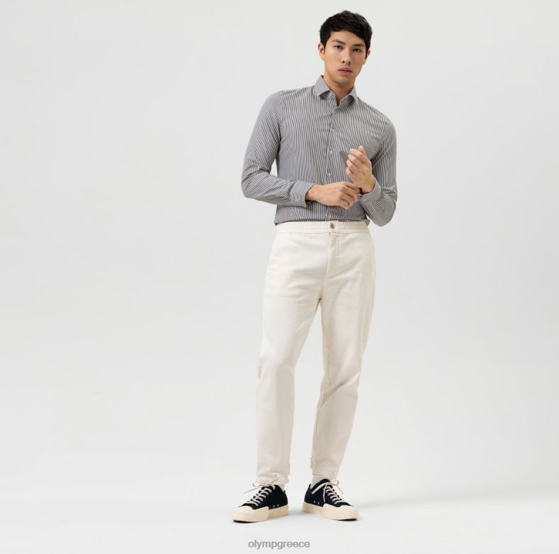 OLYMP όχι. six 24/seven super slim, επαγγελματικό πουκάμισο, μοντέρνο kent, μαύρο H240R12 είδη ένδυσης