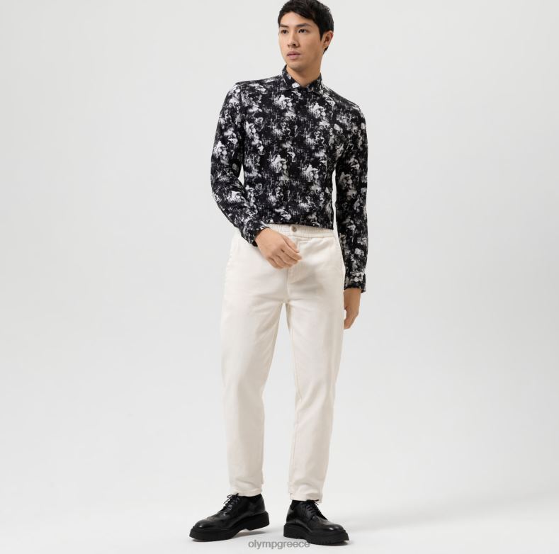 OLYMP όχι. six 24/seven super slim, επαγγελματικό πουκάμισο, kent, μαύρο H240R171 είδη ένδυσης