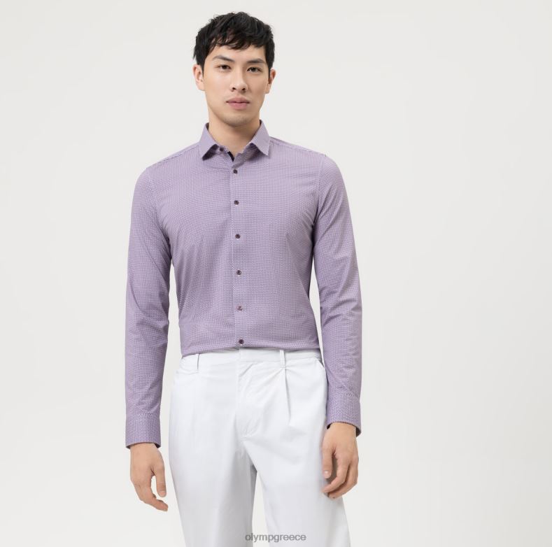 OLYMP όχι. six 24/seven super slim, επαγγελματικό πουκάμισο, μοντέρνο kent, φούξια H240R19 είδη ένδυσης