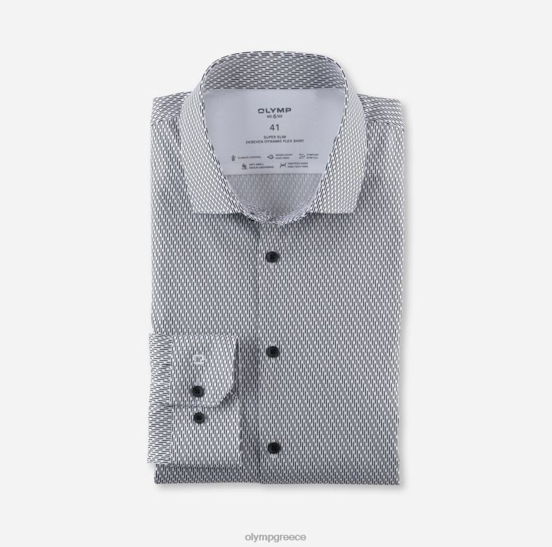 OLYMP όχι. six 24/seven super slim, επαγγελματικό πουκάμισο, μοντέρνο kent, λευκό H240R254 είδη ένδυσης