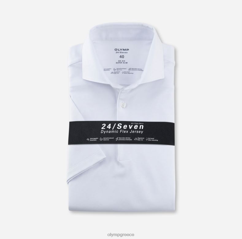 OLYMP όχι. six 24/seven super slim, επαγγελματικό πουκάμισο, kent, λευκό H240R261 είδη ένδυσης