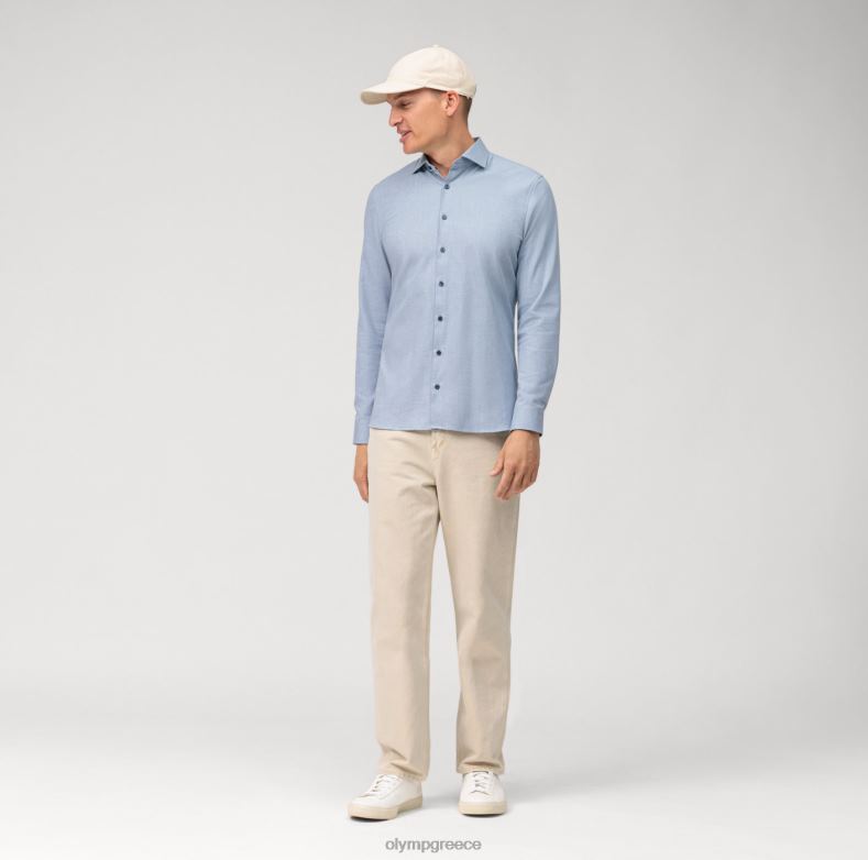 OLYMP όχι. six 24/seven super slim, επαγγελματικό πουκάμισο, μακρύ μανίκι πολύ μακρύ, kent, bleu H240R305 είδη ένδυσης