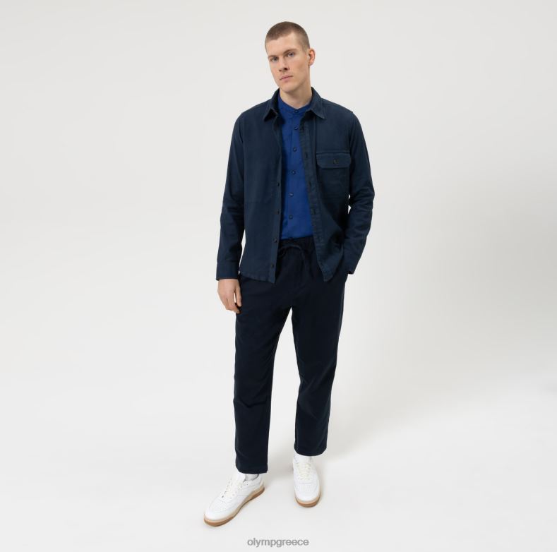 OLYMP όχι. six 24/seven super slim, επαγγελματικό πουκάμισο, όρθιος γιακάς, royal H240R36 είδη ένδυσης