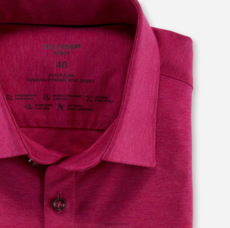 OLYMP όχι. six 24/seven super slim, επαγγελματικό πουκάμισο, urban kent, φούξια H240R199 είδη ένδυσης