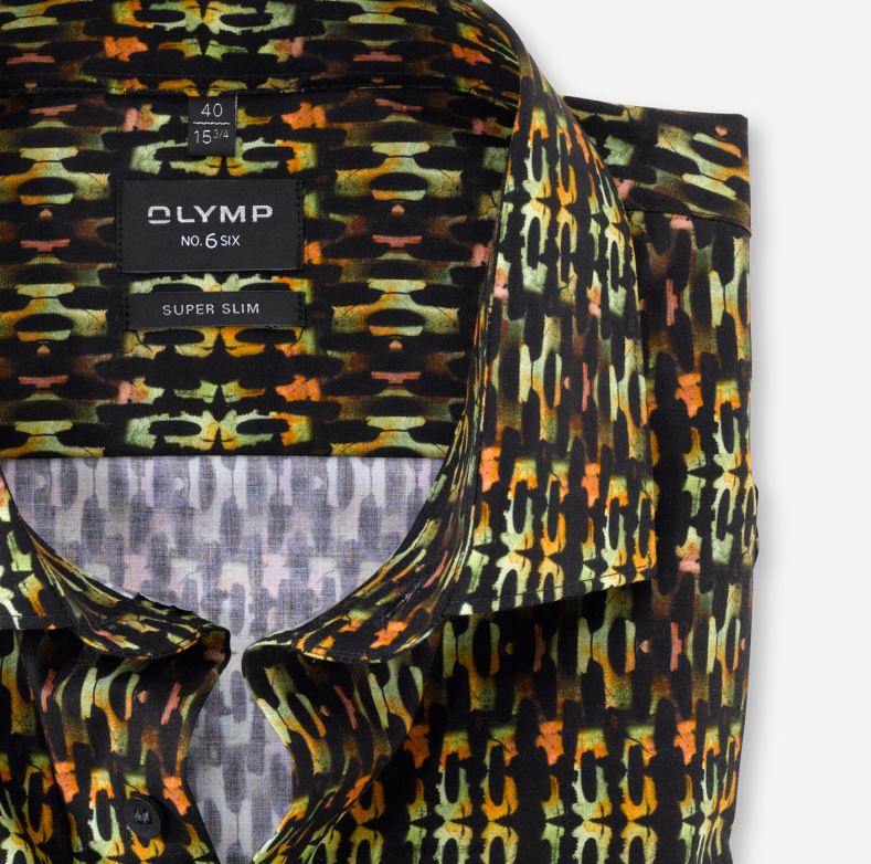 OLYMP όχι. six super slim, επαγγελματικό πουκάμισο, μοντέρνο kent, πράσινο λάιμ H240R160 είδη ένδυσης