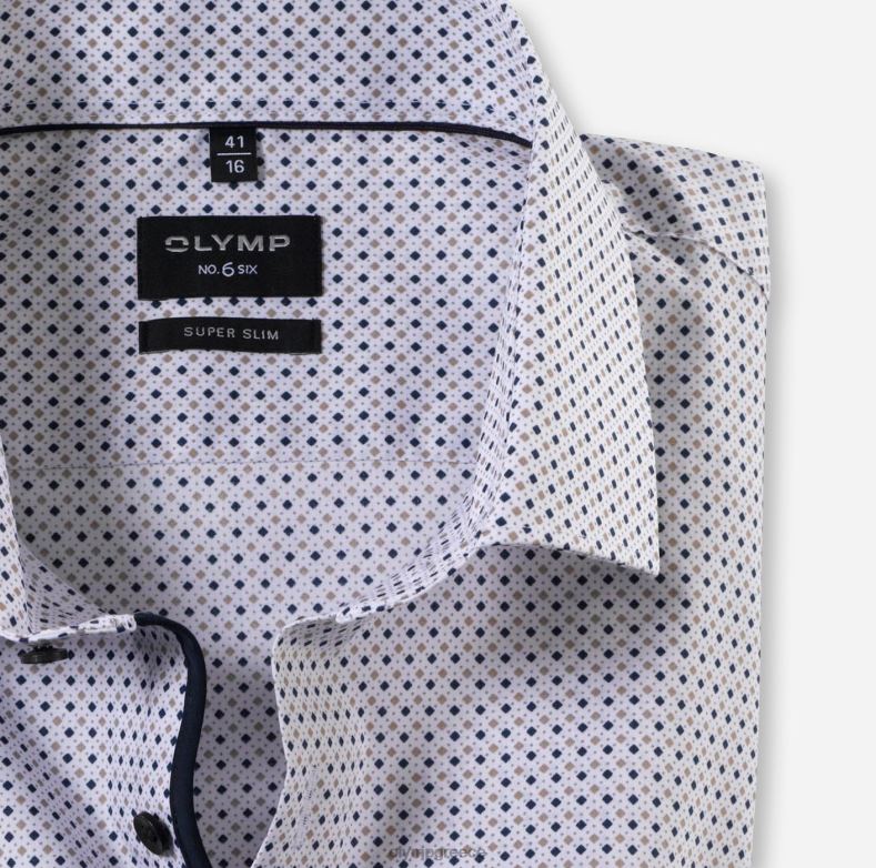 OLYMP όχι. six super slim, επαγγελματικό πουκάμισο, μοντέρνο kent, φυσικό H240R172 είδη ένδυσης