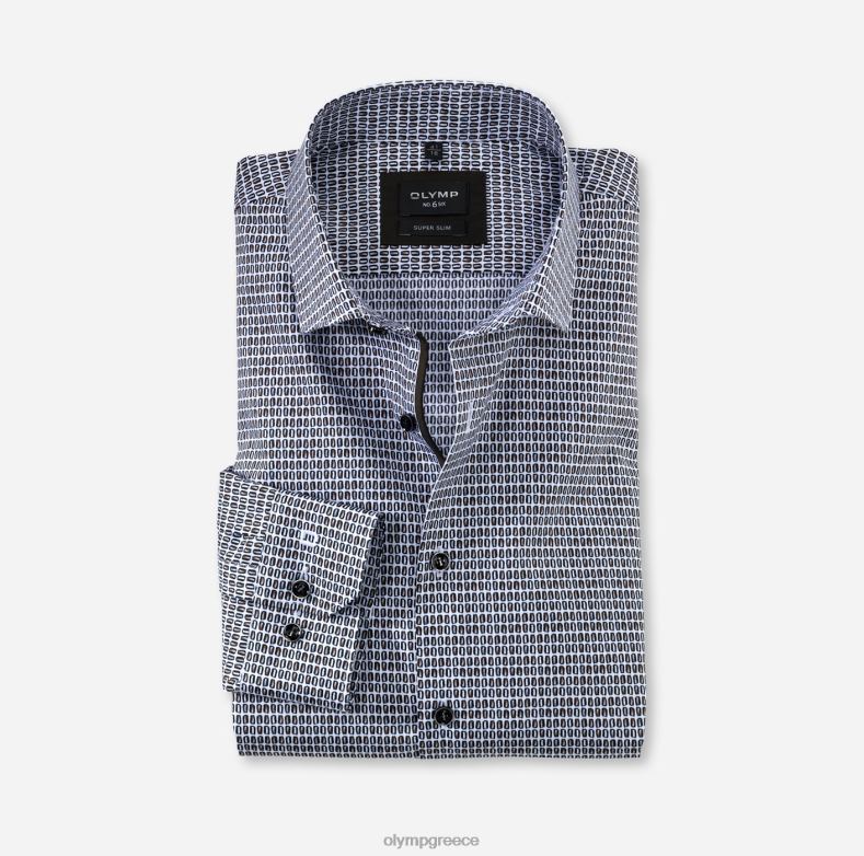 OLYMP όχι. six super slim, επαγγελματικό πουκάμισο, μοντέρνο kent, καφέ H240R218 είδη ένδυσης