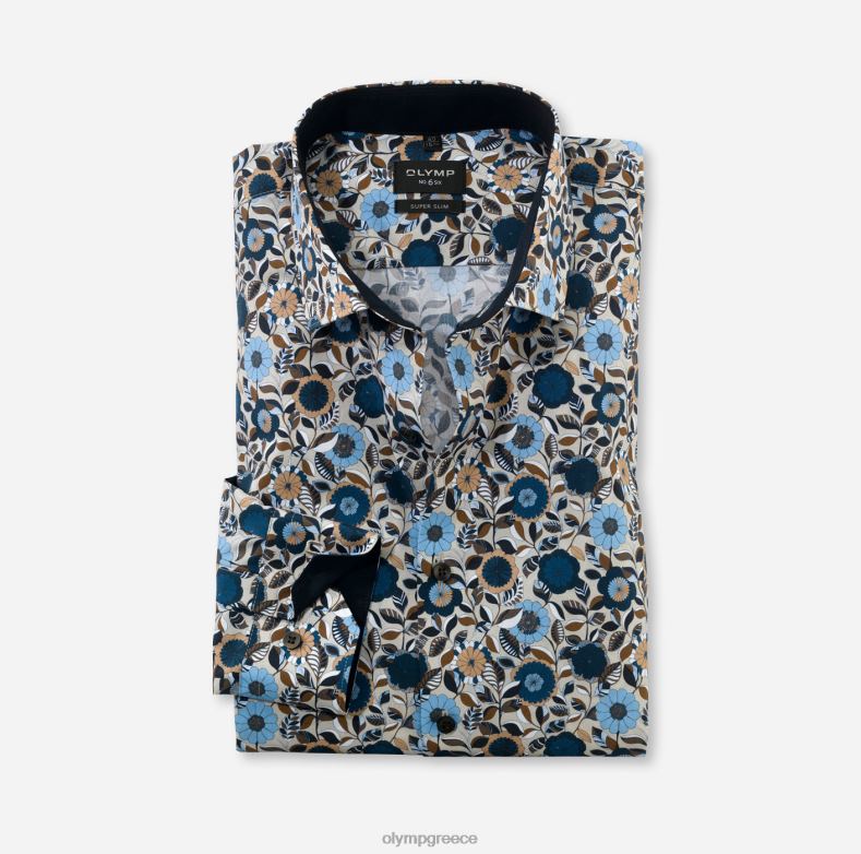 OLYMP όχι. six super slim, επαγγελματικό πουκάμισο, μοντέρνο kent, φυσικό H240R220 είδη ένδυσης