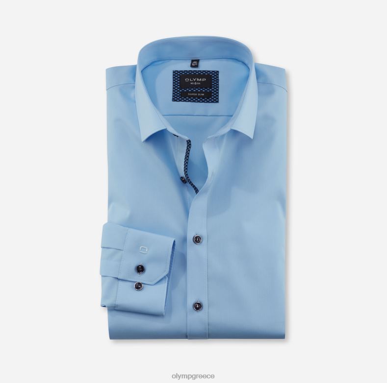 OLYMP όχι. six super slim, επαγγελματικό πουκάμισο, μοντέρνο kent, γαλάζιο H240R283 είδη ένδυσης