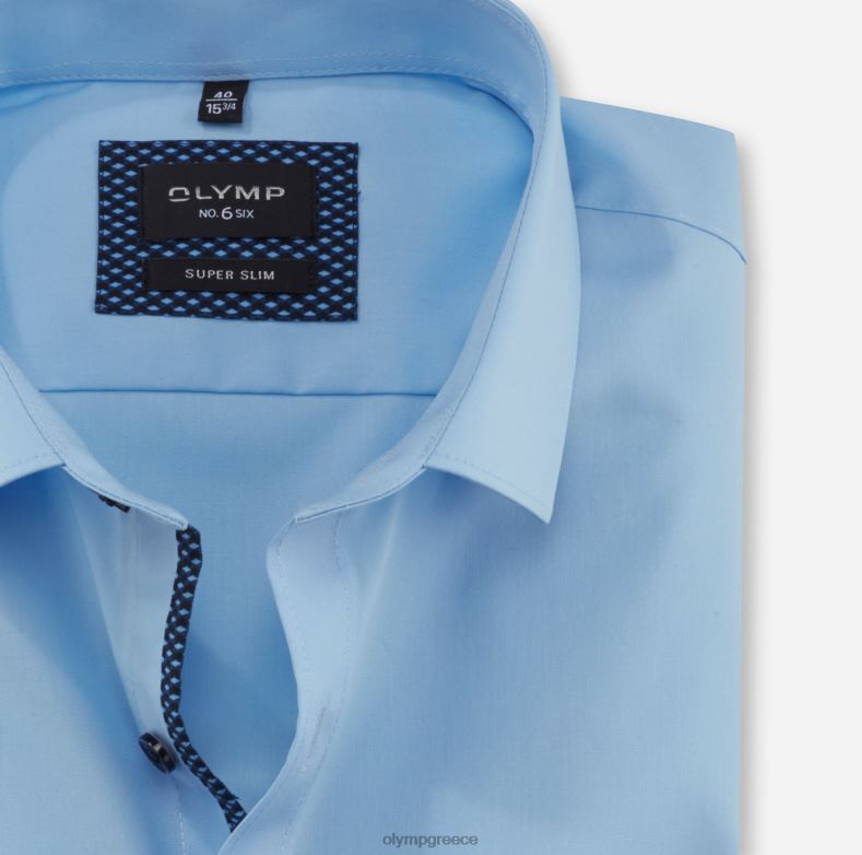 OLYMP όχι. six super slim, επαγγελματικό πουκάμισο, μοντέρνο kent, γαλάζιο H240R283 είδη ένδυσης