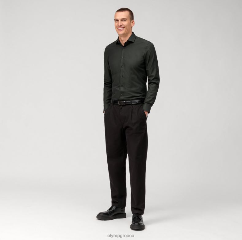 OLYMP όχι. six super slim, επαγγελματικό πουκάμισο, μοντέρνο kent, λαδί H240R77 είδη ένδυσης