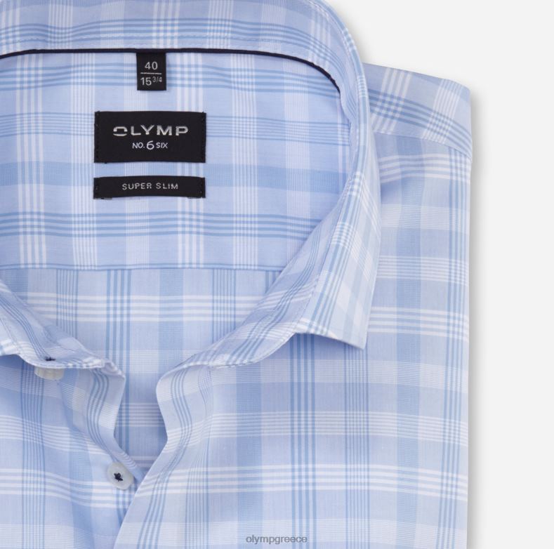 OLYMP όχι. six super slim, επαγγελματικό πουκάμισο, μοντέρνο kent, bleu H240R101 είδη ένδυσης