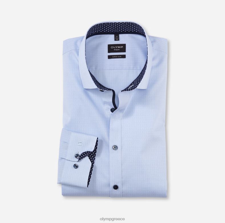 OLYMP όχι. six super slim, επαγγελματικό πουκάμισο, μοντέρνο kent, bleu H240R112 είδη ένδυσης