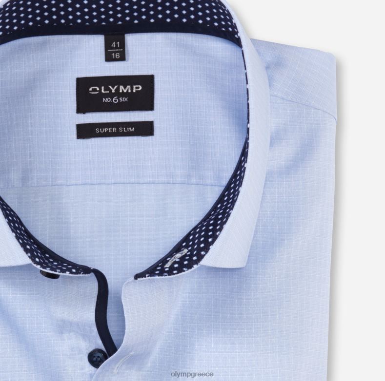 OLYMP όχι. six super slim, επαγγελματικό πουκάμισο, μοντέρνο kent, bleu H240R112 είδη ένδυσης