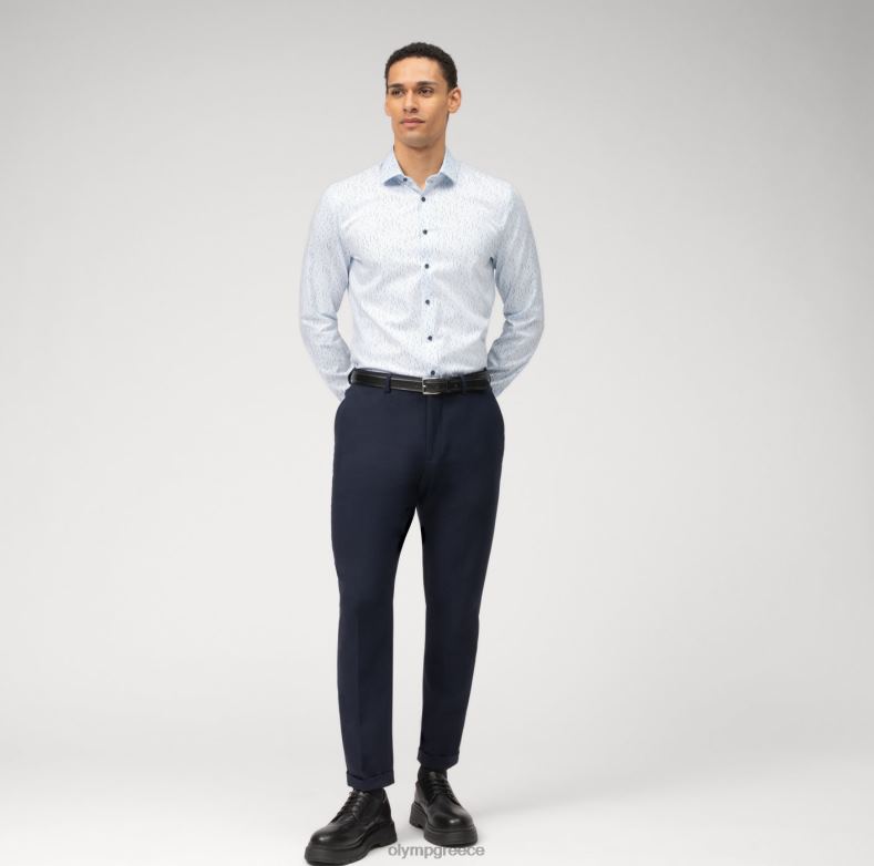 OLYMP όχι. six super slim, επαγγελματικό πουκάμισο, μοντέρνο kent, bleu H240R114 είδη ένδυσης