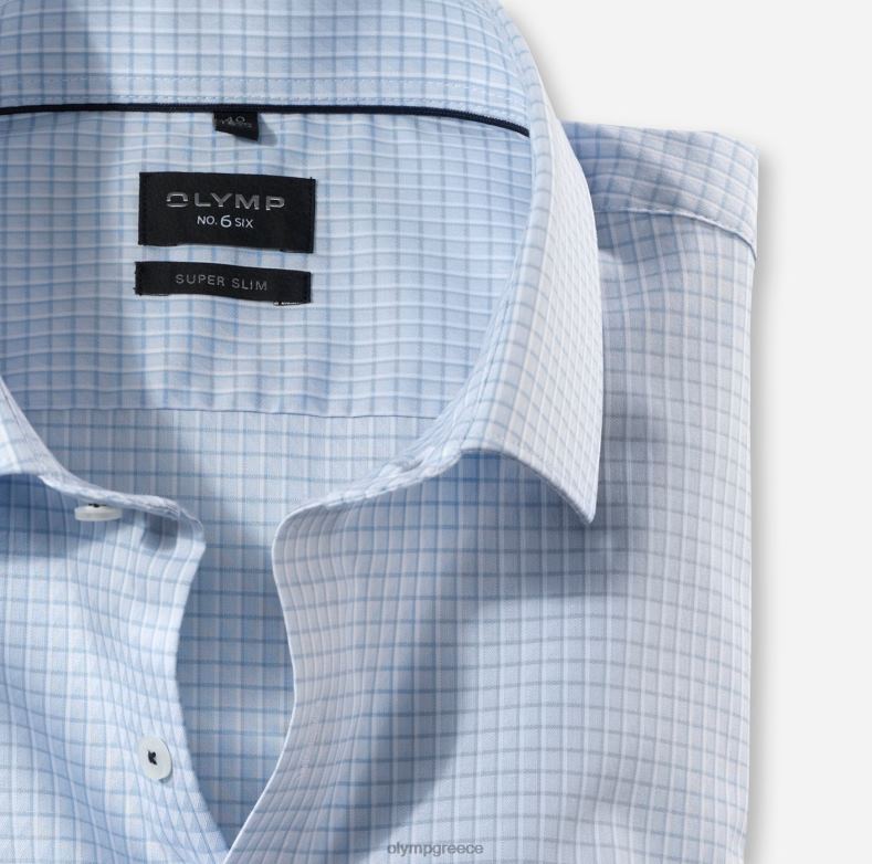 OLYMP όχι. six super slim, επαγγελματικό πουκάμισο, μοντέρνο kent, bleu H240R141 είδη ένδυσης