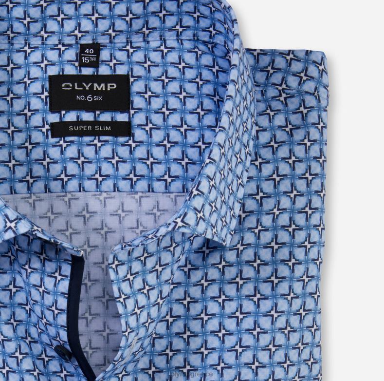 OLYMP όχι. six super slim, επαγγελματικό πουκάμισο, μοντέρνο kent, bleu H240R15 είδη ένδυσης