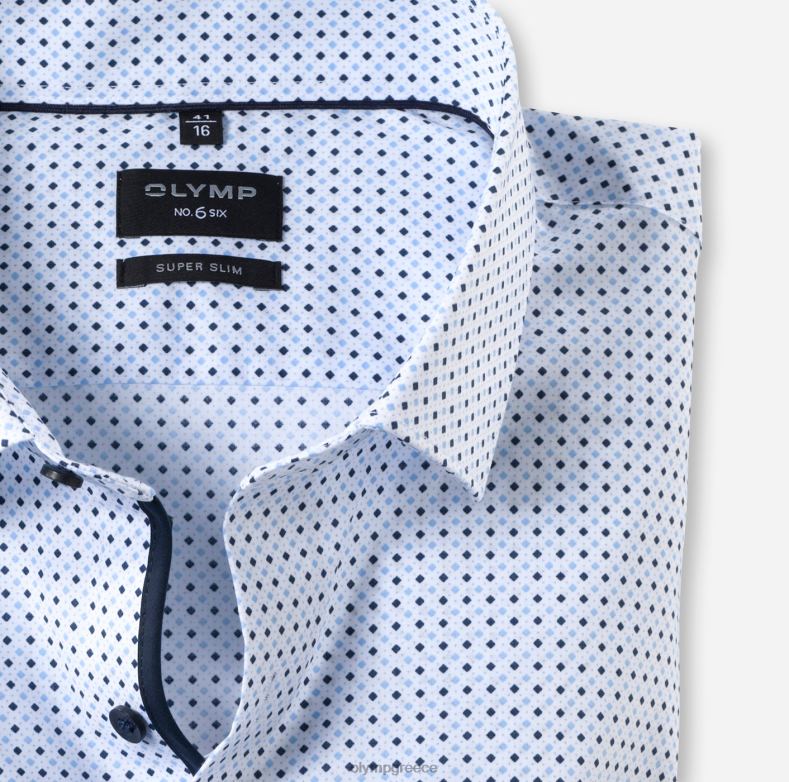 OLYMP όχι. six super slim, επαγγελματικό πουκάμισο, μοντέρνο kent, bleu H240R201 είδη ένδυσης