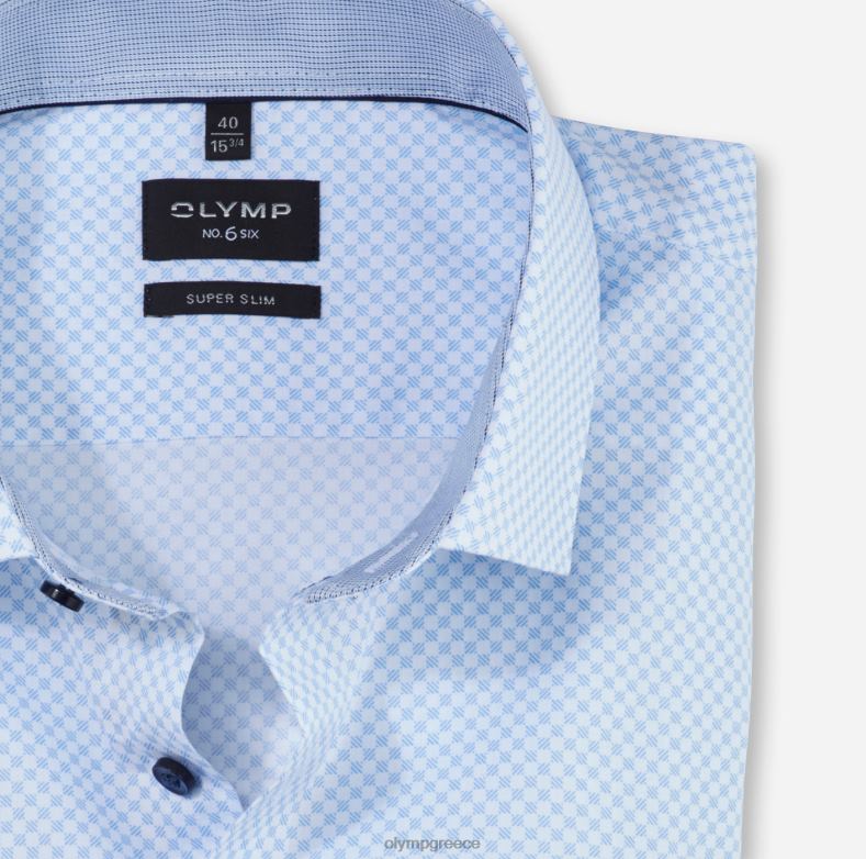 OLYMP όχι. six super slim, επαγγελματικό πουκάμισο, μοντέρνο kent, bleu H240R202 είδη ένδυσης