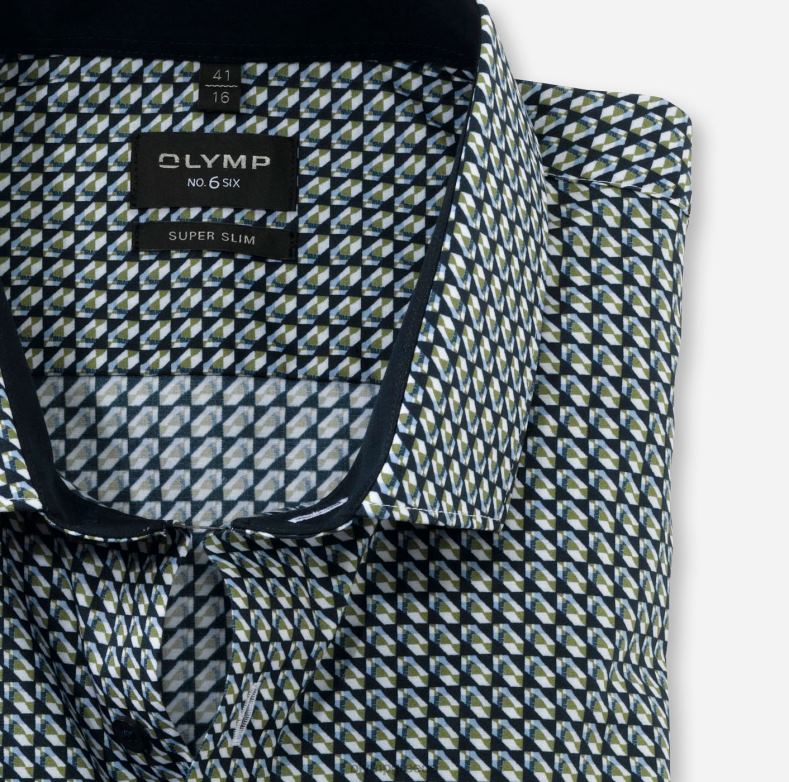 OLYMP όχι. six super slim, επαγγελματικό πουκάμισο, μοντέρνο kent, lime H240R195 είδη ένδυσης