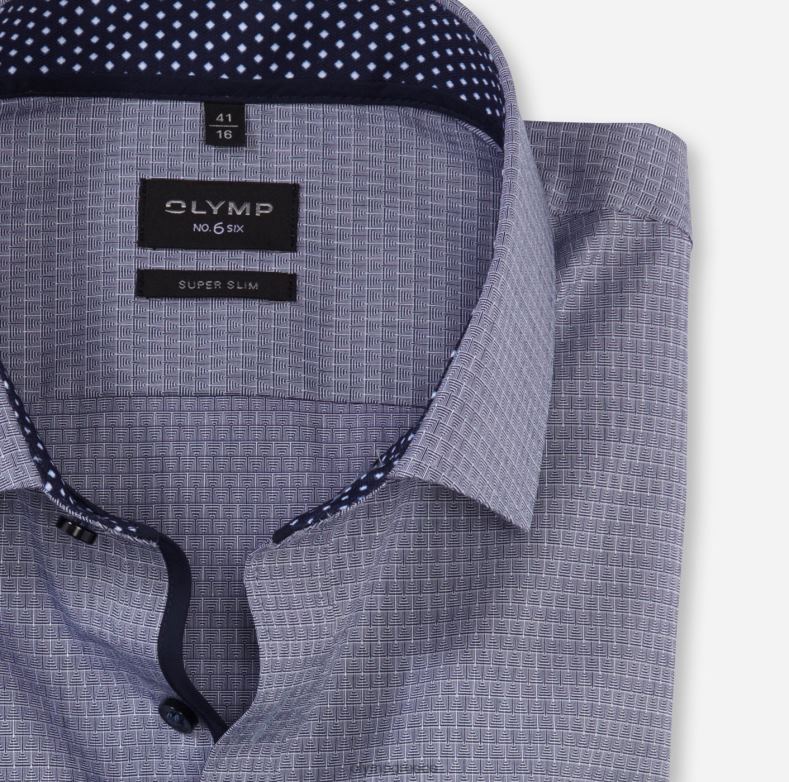 OLYMP όχι. six super slim, επαγγελματικό πουκάμισο, μοντέρνο kent, marine H240R111 είδη ένδυσης
