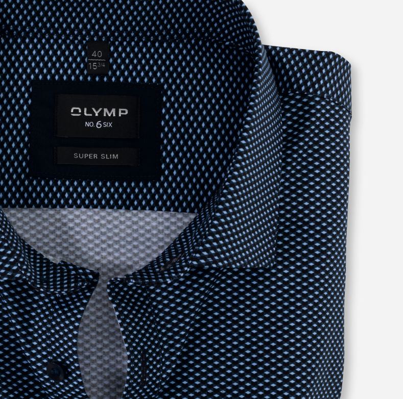 OLYMP όχι. six super slim, επαγγελματικό πουκάμισο, μοντέρνο kent, marine H240R250 είδη ένδυσης