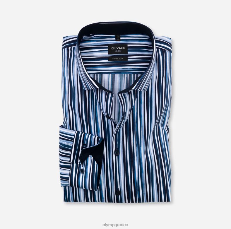 OLYMP όχι. six super slim, επαγγελματικό πουκάμισο, μοντέρνο kent, marine H240R251 είδη ένδυσης