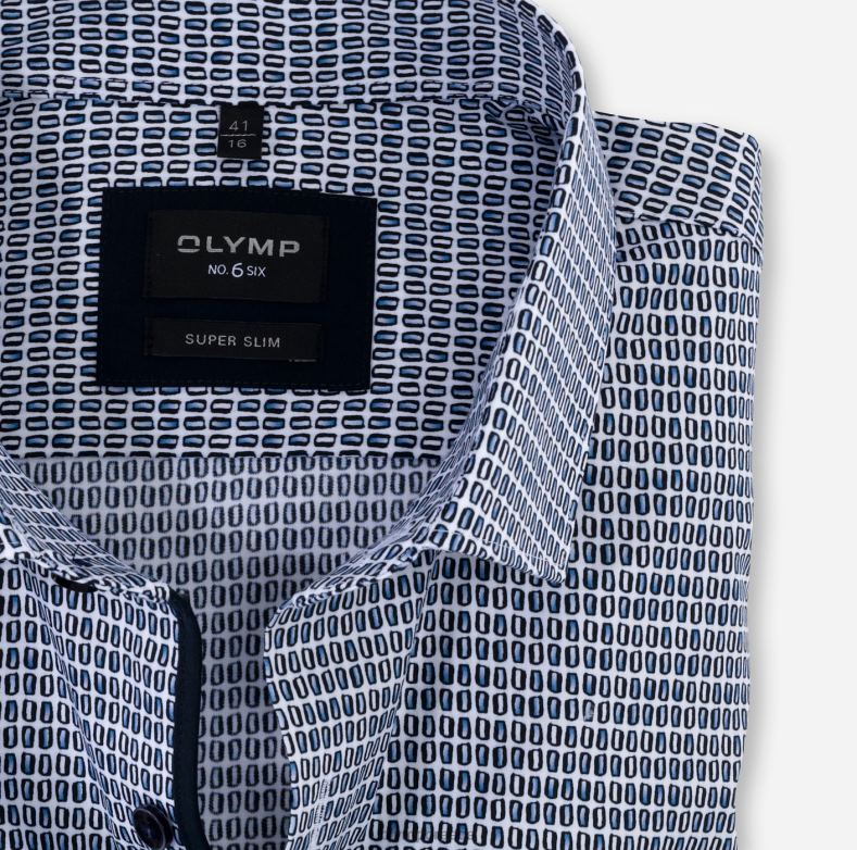 OLYMP όχι. six super slim, επαγγελματικό πουκάμισο, μοντέρνο kent, marine H240R256 είδη ένδυσης