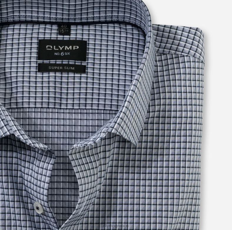 OLYMP όχι. six super slim, επαγγελματικό πουκάμισο, μοντέρνο kent, marine H240R26 είδη ένδυσης