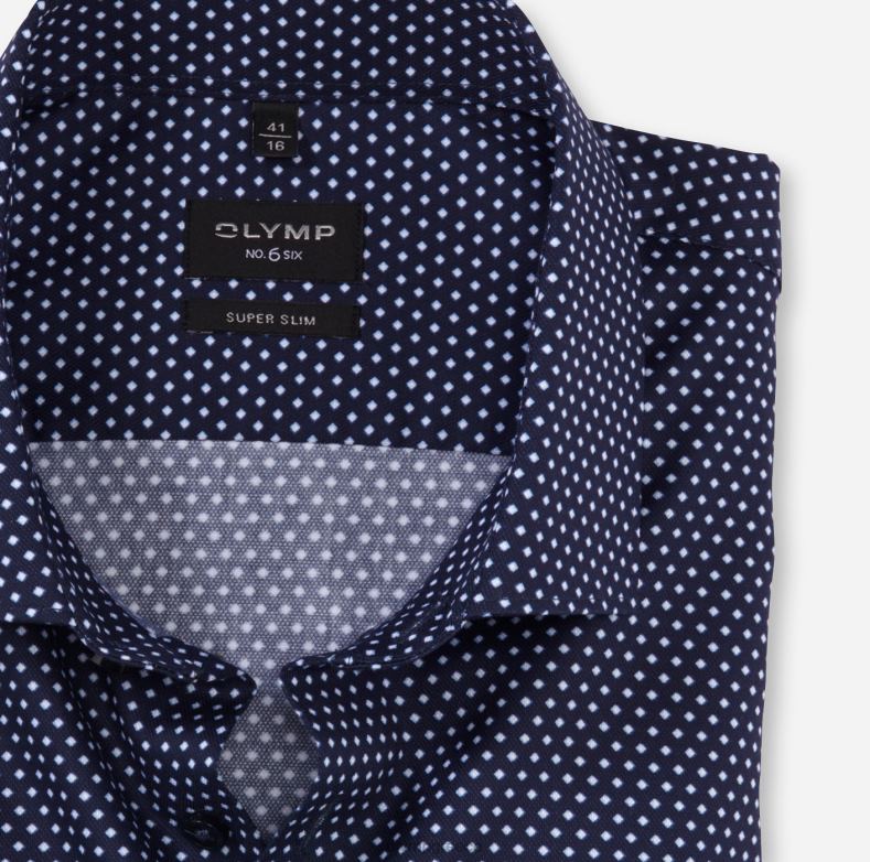 OLYMP όχι. six super slim, επαγγελματικό πουκάμισο, μοντέρνο kent, marine H240R56 είδη ένδυσης